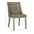 thumbnail image 5 of SAFAVIEH Caprice 18''H Wicker Dining Chair With Leather Handle Grey, 5 of 7