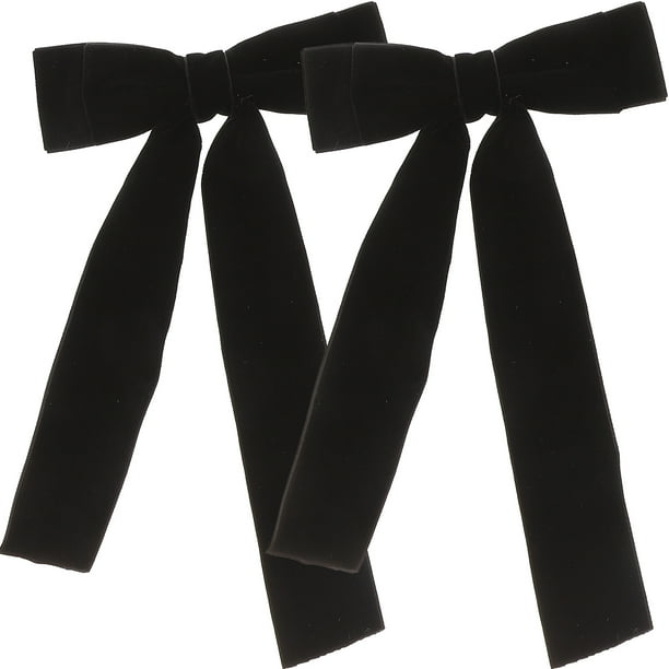 GOOHOCHY 2 piezas elegantes pinzas para el cabello con lazo grande y lazo largo para mujer