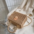 thumbnail image 2 of Bolsa bandolera de hombro de paja de ratán, cesta tejida para mujer, de mano de playa de verano Ndcxsfigh Para Estrenar, 2 of 9