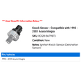 thumbnail image 2 of Knock Sensor - Compatible with 1992 - 2001 Acura Integra 1993 1994 1995 1996 1997 1998 1999 2000, 2 of 2