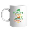 thumbnail image 1 of Romaine Calm and Lettuce Carrot On Vegan 11oz Ceramic White Coffee Mug, 1 of 1