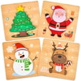thumbnail image 1 of Paquete de 4 rompecabezas navideños de madera, juguetes YBSOP para niños pequeños, 1 of 7