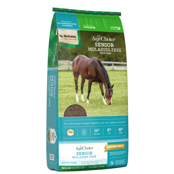 Nutrena SafeChoice Molasses-Free Pelleted Senior Horse Feed, 50 lb. Bag