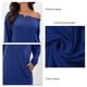 thumbnail image 5 of Vestido De Mujer, Manga Larga, Lavable A Máquina, Sin Tirantes, Respetuoso Con La Piel, Suelto, Cómodo, Tela Mezclada Para El Hogar Para Trabajar ANGGREK XL Azul, 5 of 6