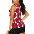 thumbnail image 3 of Xecao Tulips Flowers print women's scoop neck, loose-fit workout tank tops for the gym., 3 of 9