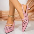 thumbnail image 5 of Kitten Heels for Women Pointed Toe Pumps Low Heel Slingback Heels with Buckle Dress Shoes for Dating Party Working Pink 40, 5 of 6