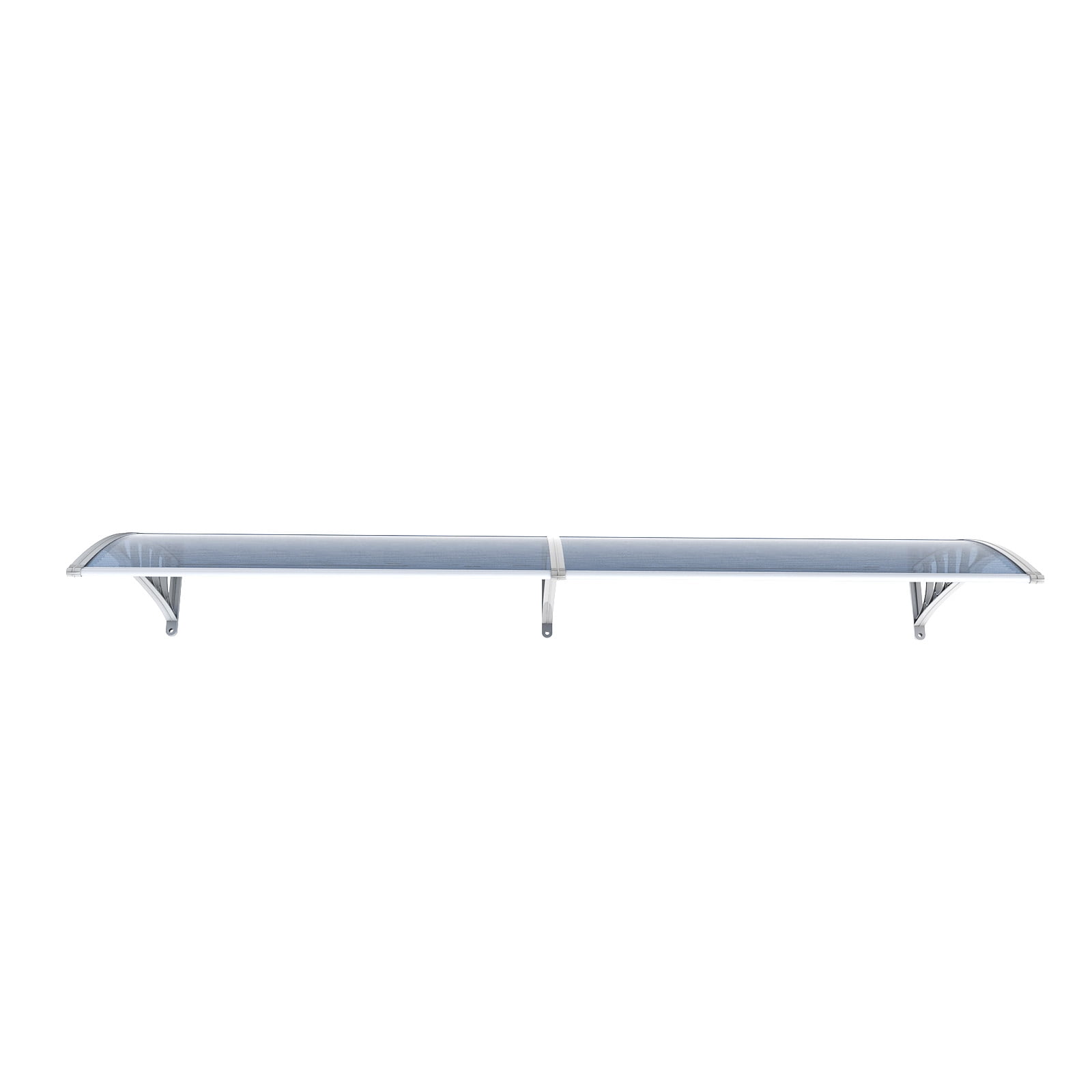 Clear Polycarbonate Door Window Awning, All Weather Rain UV Snow Protection Canopy with PP Bracket & Aluminum Reinforced Bar for Entryway AC Unit Patio Porch