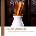 thumbnail image 4 of ifundom Kung Fu Tea Set Accessories White Ceramic and Bamboo for Tea Art, 4 of 6