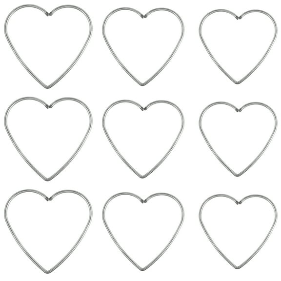 Zcyifa Metal Heart Wreath Frame Rings: 9PCS DIY Macrame Wedding Floral
