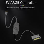 5V 3PIN ARGB Controller,Built-in Light Mode,SATA Interface Extension Cable for PC Case Fan(Black)