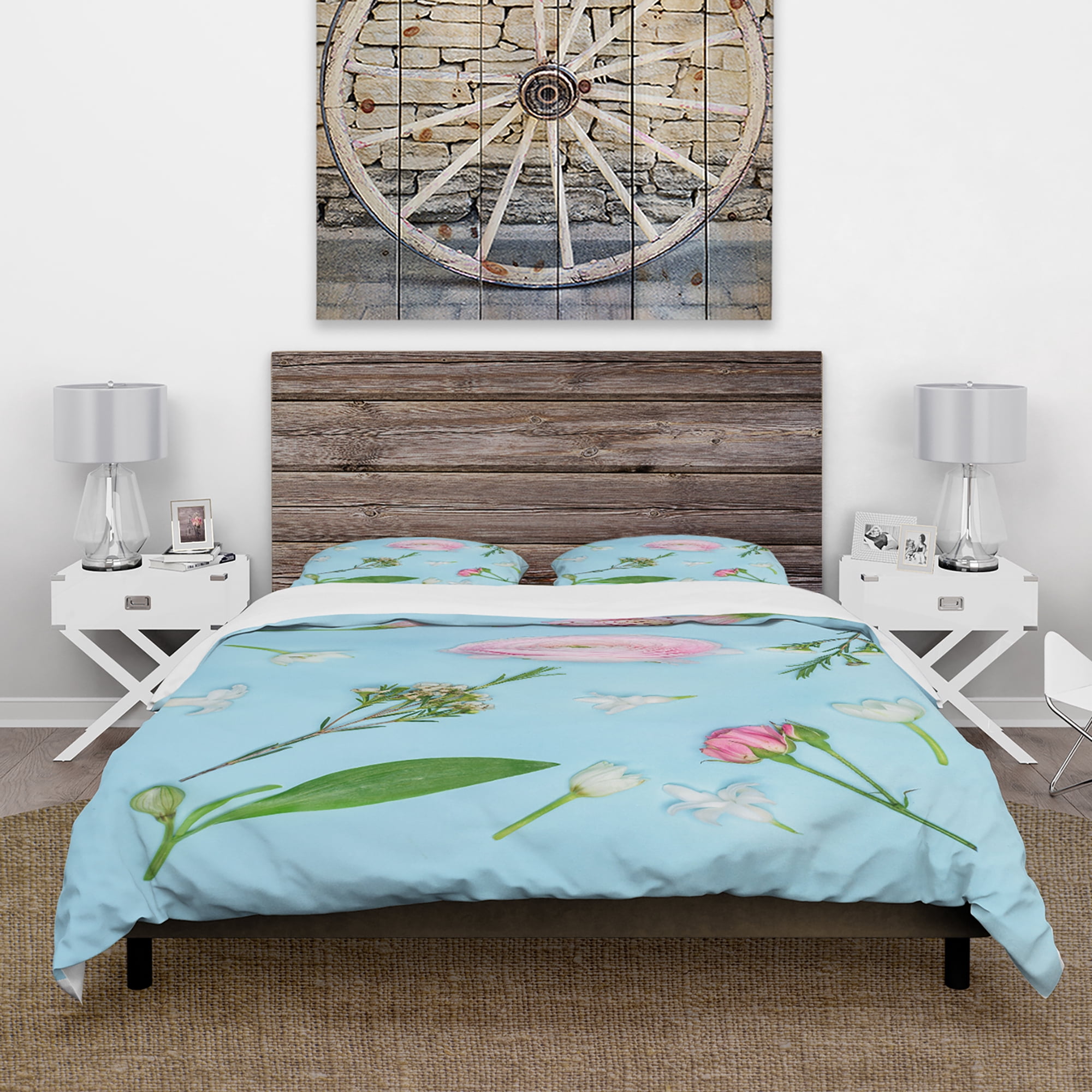 Designart 'Fresh Beautiful Blooming Rose' Abstract Duvet Cover Set