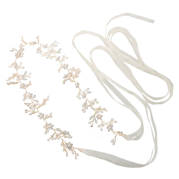 1 pieza de accesorio de vestido de novia hecho a mano flor de perla faja nupcial cinturón de cadena nupcial