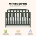 thumbnail image 4 of Dream On Me Odelle 5-in-1 Convertible Crib, Converts from Baby Crib to Toddler Bed, Day Bed, Kids Bed and Full Size Bed, Three Adjustable Mattress Height Positions, Forest Green, 4 of 7