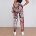 thumbnail image 2 of Kamado Nezuko Women's Jogger Track Pants Print Drawstring Lounge Sweatpants Casual Trousers for Yoga, Workout L, 2 of 7