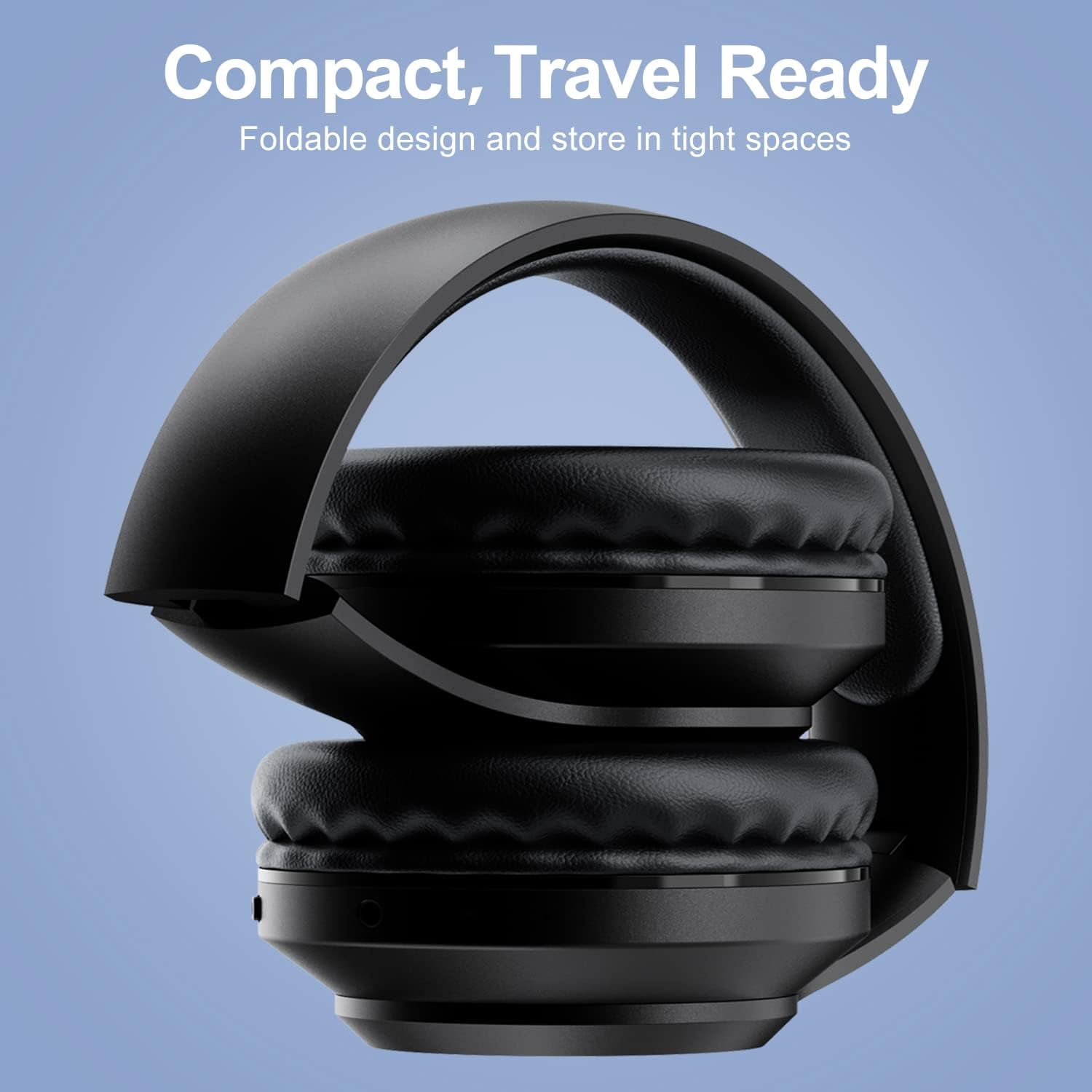 Rechargeable Portable FM Radio Headphones - High Sensitivity Reception, LED Display, Soft Ear Cushions, for Meetings, Work, Hiking, and Jogging