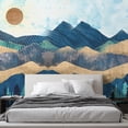 thumbnail image 2 of Idea4wall 5pcs Nordic Style Mountain & Sunshine Stick Wallpaper Removable Wall Murals Large Wall Stickers for Home Decoration, 96"x120", 2 of 5