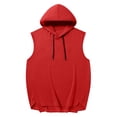 thumbnail image 6 of Men's Solid Hooded Sleeveless Shirts – Drawstring Athletic Tank Tops for Casual Streetwear Summer Sport Men's Hooded Sleeveless Athletic Top, 6 of 8