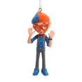 thumbnail image 1 of Adorno Kurt Adler Blippi 9 cm con licencia oficial, 1 of 2