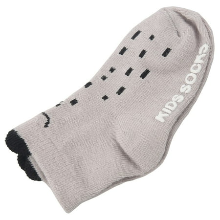 

Baby Girls Cotton Pattern Anti-Slip Socks Grey S（0-2 years）