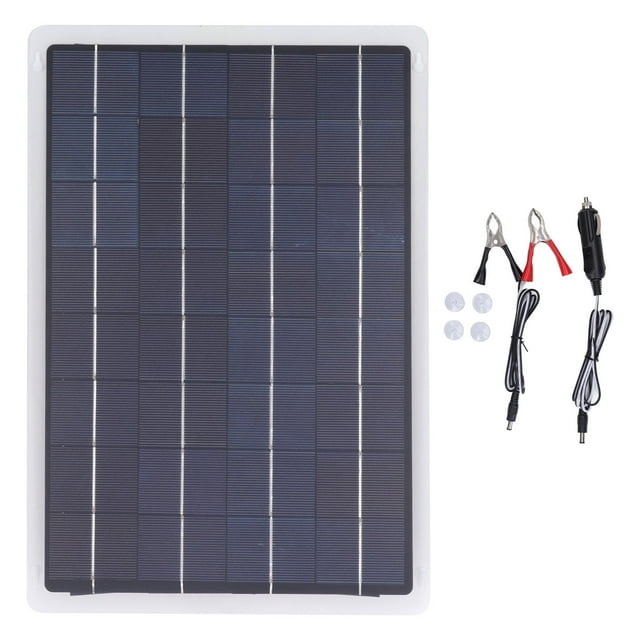 Chargeur de Voiture à Panneau Solaire, Chargeur de Batterie Solaire 12v Chargeur de Batterie Solaire Mainteneur de Batterie Solaire Performance Prouvée