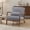 Gray, variant on Mid-Century Modern Accent Chair,Aesthetic Armchair with Chic Wooden Frame & Premium Lumbar Pillow, Exceptionally Comfy Corduroy UpholsteredReading Lounger for Living Room, Bedroom, Beige