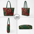 thumbnail image 4 of HUIACONG Bow Snowflake Christmas Quilted Shoulder Tote Bag for Women Large Capacity Featherlight Handbag for Holiday Shopping, Travel and Daily Use with Spacious Interior, 4 of 7