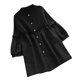 thumbnail image 1 of Blusa de manga tres cuartos de color sólido de moda para mujer Tops casuales de cuello redondo Fridja  zx2331, 1 of 8