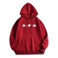 thumbnail image 2 of VBARHMQRT Skeleton Hoodie Autumn Winter Hoodie Neck Solid Color Printed Long Sleeve Pullover Sweatshirt, 2 of 7
