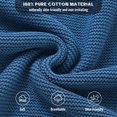 thumbnail image 6 of YIXPOH Organic Ribbed Baby Swaddle Blanket - 100% Soft Cotton Knit for Boys Girls Stroller Cuddle Blanket for Newborns Dark Blue, 6 of 8
