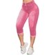 thumbnail image 1 of Pantalones vaqueros recortados para mujer, informales, de verano, con dobladillo rasgado, cintura media, rosa, talla grande, 1 of 5