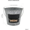 thumbnail image 4 of HOSLEY Decorative Flower Bucket Tin Pots Set of 6 with Chalkboard, 7" x 6", Ideal for Floral Arrangements, DIY Crafts, 4 of 11