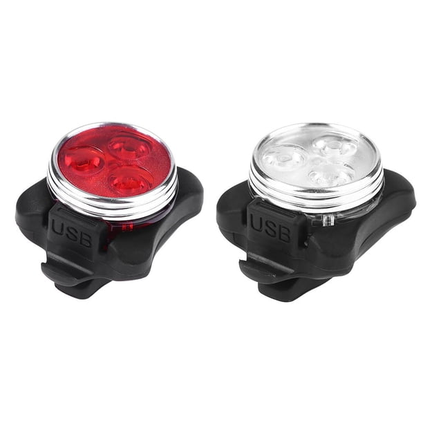 Faro trasero USB Luz Bicicleta + Lámpara 3 modos Recargable Advertencia de seguridad Hugtrwg Para estrenar