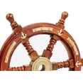 thumbnail image 6 of Nagina International Nautical Premium Sailor's Hand Crafted Brass & Wooden Ship Wheel | Luxury Gift Decor | Boat Collectibles (42 Inches, Anchor & Strip), 6 of 6