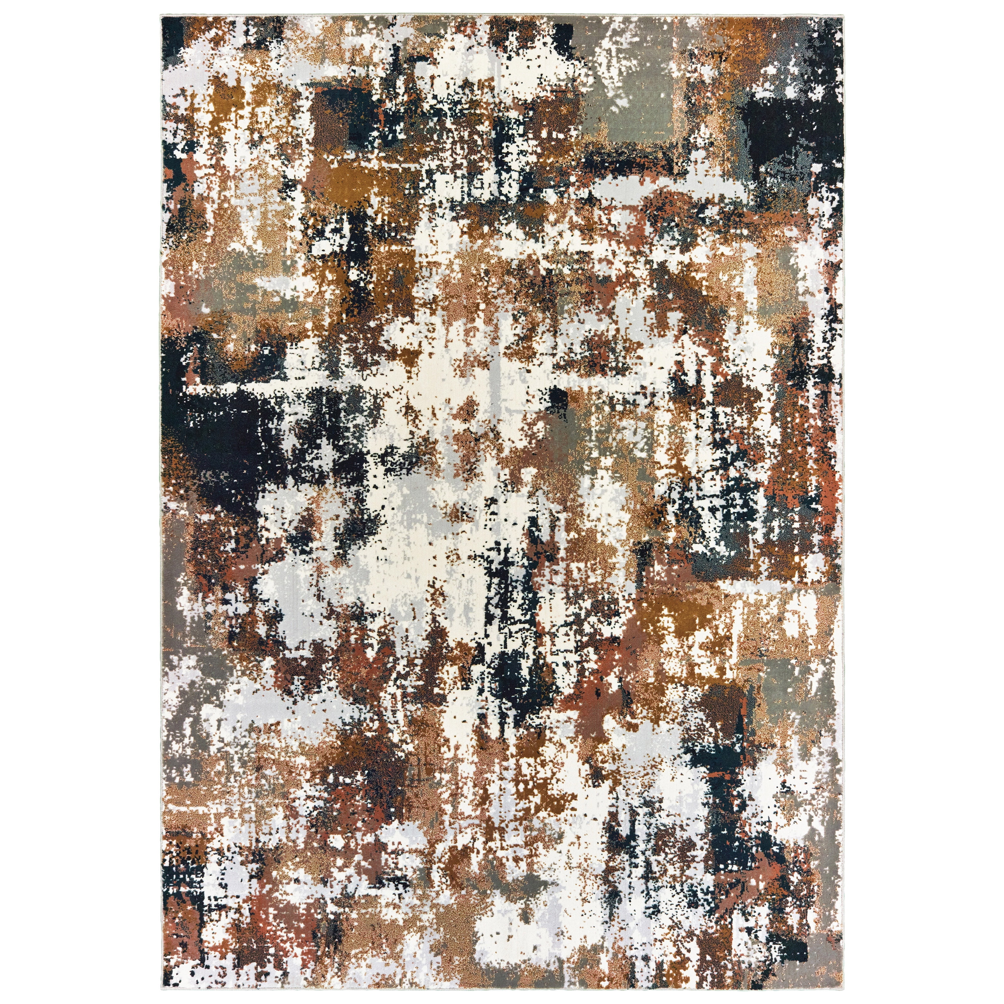 Avalon Home Brecken Hi-Low Textured Distressed Abstract Area Rug or Runner, Multiple Sizes