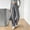 Dark Gray, variant on Womens Wide Straight Leg Work Pants Casual Slacks Business Office Trousers Button Dress Pants M
