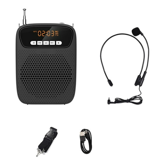 Voice Amplifier With Microphone Headset Voice Amplifier 2200mAh Rechargeable