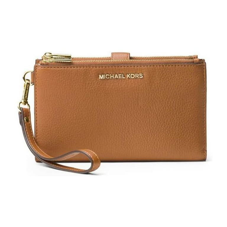 Michael Kors Ladies Adele Smartphone Wristlet, Double Zip, Luggage