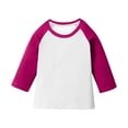 thumbnail image 3 of DxhmoneyHX Boys Girls Sweatshirts Unisex Baseball Tee 3/4 Sleeve Fashion Crewneck Tops Color Block Blouse Casual Raglan Shirt 3-14 Years, 3 of 7