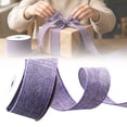 thumbnail image 2 of Yxwen Purple Burlap Wired Ribbon,1.5Inch W X 5 Yard L,Cross Burlap Wired Edge Ribbon for Big Bow,Wreath, Christmas Tree Decoration, Christmas&Halloween Decoration, 2 of 6