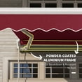 thumbnail image 5 of Outsunny 8' x 6.6' Patio Retractable Awning, Manual Sun Shade, Wine Red, 5 of 9