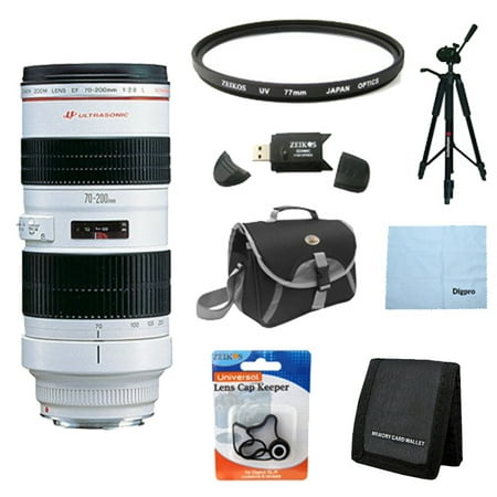 Lens Filter Canon Canon EF 70-200mm f/2.8L USM Telephoto Zoom Lens for Canon SLR Cameras w/ 77mm Multicoated UV Protective Filter, Deluxe Bag, Lens Cap Keeper, Microfiber Cleaning Cloth, Memory Card Wallet, and more ()