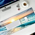 thumbnail image 6 of Desk Pad Protector,Mouse Pad with Non-Slip Rubber Base,Textured & Waterproof Mousepad with Stitched Edges,Large Desk mats for Computers,Laptop,Gaming,Office & Home,31.5 x 11.8 in,Beach, 6 of 6