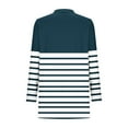thumbnail image 6 of JUSLIO Striped Women Tops Relaxed Fit Casual Cardigans Fashion Long sleeve Cardigans Blue S, 6 of 7