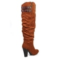 thumbnail image 4 of New Women Qupid Madge-31 Knee High Suede Chunky Heel Belted Slouch Boot Size, 4 of 5