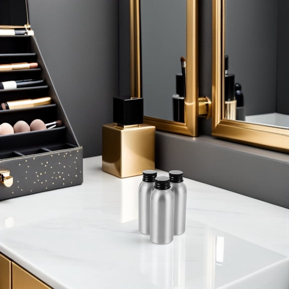 SHOWERORO 8Ud Envases De Aluminio Para Cosméticos Frascos Rellenable Para Lociones Y Perfumes
