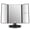 Black, variant on Tri-fold Lighted Vanity Tabletop Mirror Green with 21 LED Lights, Touch Screen, 3x/2x/1x Magnification