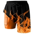 thumbnail image 4 of Letdown Men's Swim Trunk Knee Length Boardshort Printed Swimming Swimsuit Beach Shorts with Pockets Bathing Suit, 4 of 4