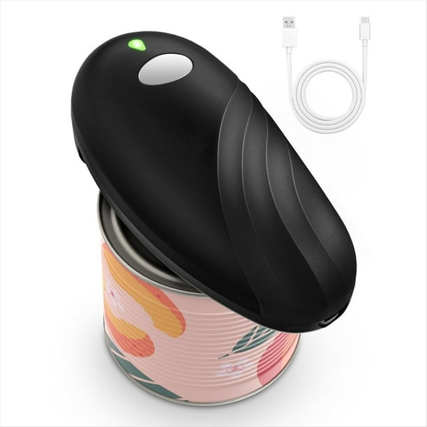 Abrelatas Eléctrico Recargable para Personas Mayores, Abrelatas Automático de un Solo Toque con Borde Liso para la Cocina.