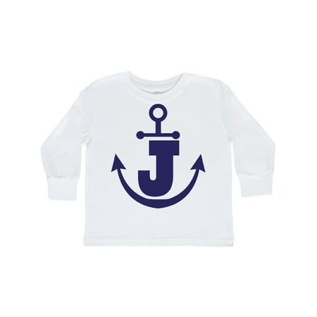 

Inktastic Monogram J Nautical Anchor Gift Toddler Boy or Toddler Girl Long Sleeve T-Shirt