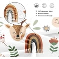 thumbnail image 4 of Kids Baby Woodland Boho Shower Curtain for Bathroom Accessories 72Wx72H Inch Animals Cartoon Cute Funny Colorful Flowers Rainbow Children Fabric Bathroom Decor 12 Pack Plastic Hooks, 4 of 5